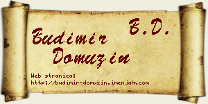 Budimir Domuzin vizit kartica
